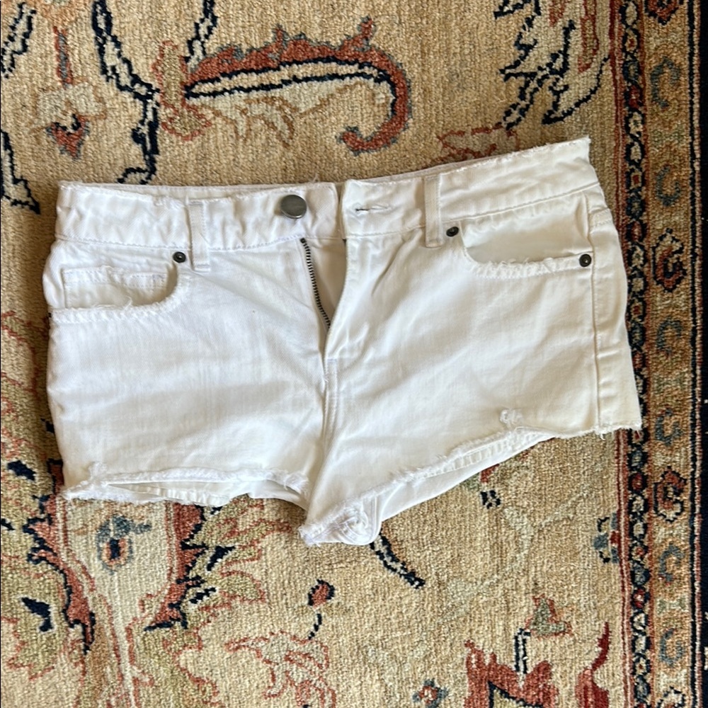 Asos denim shorts white